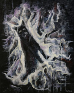 witness in the woods painting by lurm